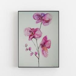 orchidea,akwarela - Obrazy - Wyposażenie wnętrz