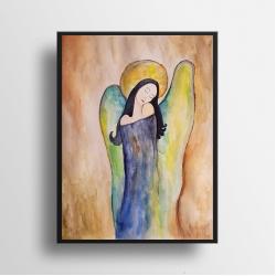 akwarela,anioł - Obrazy - Wyposażenie wnętrz