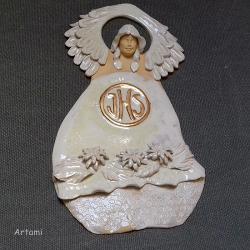 anioł komunijny ceramika pierwsza komunia - Ceramika i szkło - Wyposażenie wnętrz
