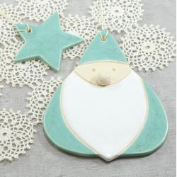 święty mikołaj,gwiazdor,ozdoba świąteczna - Ceramika i szkło - Wyposażenie wnętrz
