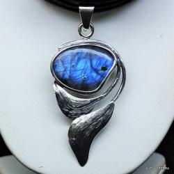 biżuteria,srebro,wisiory z niebieskim labradorytem - Wisiory - Biżuteria