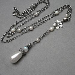 delikatny,perłowy,romantyczny - Naszyjniki - Biżuteria