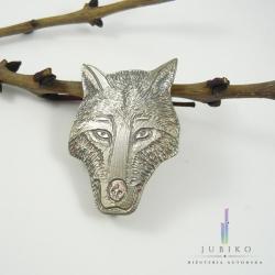 tytan,broszka,wisior,wilk,biżuteria artystyczna - Broszki - Biżuteria