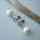 Kolczyki perła hodowlana,z perłami,surowe srebro