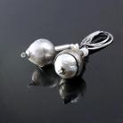 Kolczyki srebro925,perła,surowy,biały,duża