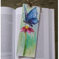 zakładka,motyl,kwiatek - Zakładki do książek - Akcesoria