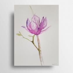 kwiaty,akwarela,magnolia - Obrazy - Wyposażenie wnętrz