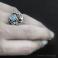 Pierścionki duży pierścionek,niebieski chalcedon,nowoczesny