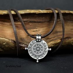 srebrna mandala,srebrny wisior,orginalny wisior - Naszyjniki - Biżuteria