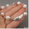 Bransoletki bransoletka,piórko,perły,naturalne,ślub,biała