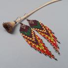 Kolczyki kolczyki indiańskie,z frędzlami,długie