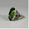 Pierścionki srebrny pierścionek z oliwinem i granatami