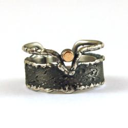 pierścionek ze srebra i złota - Pierścionki - Biżuteria