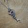 Wisiory wisiorek,wire wrapping,ametyst,stal chirurgiczna