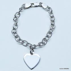 bransolety,srebro,biżuteria,bransoletki z sercem - Bransoletki - Biżuteria
