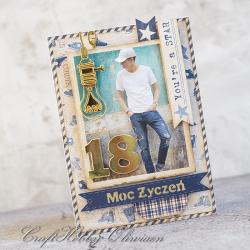 18,osiemnastka,dla chłopaka,urodziny - Kartki okolicznościowe - Akcesoria
