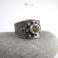 Pierścionki pierścionek z oliwinem,obrączka,zielony kamień