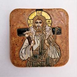 Beata Kmieć,ikona ceramiczna,Pasterz,Jezus - Ceramika i szkło - Wyposażenie wnętrz