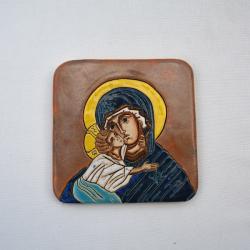Beata Kmieć,ikona ceramiczna,Eleusa,Maryja - Ceramika i szkło - Wyposażenie wnętrz