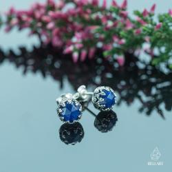 lapis lazuli,koronkowe,eleganckie,retro - Kolczyki - Biżuteria
