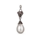 Kolczyki wisiorek,elegancki,srebrny,perły,dla kobiety