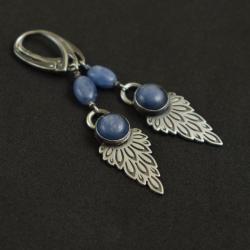 kolczyki,niebieskie,skrzydła,długie,eleganckie - Kolczyki - Biżuteria