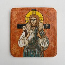 Beata Kmieć,ikona ceramiczna,Chrystus - Ceramika i szkło - Wyposażenie wnętrz