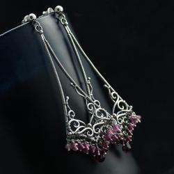 wire-wrapping,unikatowe,romantyczne,kobiece - Kolczyki - Biżuteria