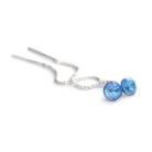 Kolczyki Długie kolczyki z niebieskim kryształem Swarovski