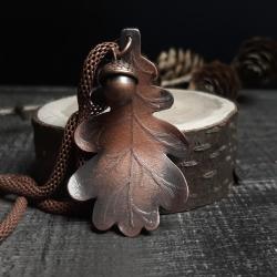 biżuteria symboliczna liść dębu - Wisiory - Biżuteria