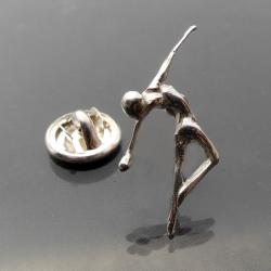 tancerka,baletnica,srebrny pin,broszka baletnic - Broszki - Biżuteria