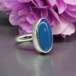 agat,pierścionek,regulowany rozmiar,błękit - Pierścionki - Biżuteria