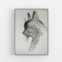 kot,tusz - Obrazy - Wyposażenie wnętrz
