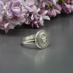 pierścionek,mały,mandala,oksyda - Pierścionki - Biżuteria