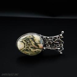 wenus srebrny pierścień z jaspisem - Pierścionki - Biżuteria