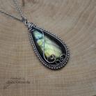 Wisiory wisiorek,labradoryt,wire wrapping,