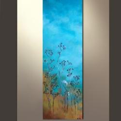 łąka,abstrakcja,niebieska - Obrazy - Wyposażenie wnętrz