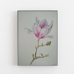 magnolia,akwarela - Obrazy - Wyposażenie wnętrz