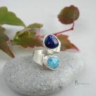 Pierścionki niebieski,pierścionek z kamieniami