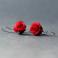 Kolczyki czerwone kolczyki kwiaty,romanrtyczne kolczyki