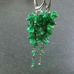 zielone,długie - Kolczyki - Biżuteria