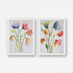 kwiaty,pastele - Obrazy - Wyposażenie wnętrz