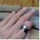 Pierścionki pierścień z kwarcem,szeroka obrączka
