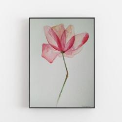kwiatek,akwarela - Obrazy - Wyposażenie wnętrz