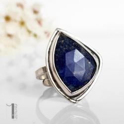 pierścionek srebny,lapis - lazuli,metaloplastyka - Pierścionki - Biżuteria