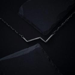 minimalistyczny,geometryczny naszyjnik - Naszyjniki - Biżuteria