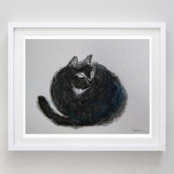 kotek,akwarela - Obrazy - Wyposażenie wnętrz