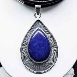 wisior z lapis lazuli,biżuteria,srebro,naszyjnik - Wisiory - Biżuteria