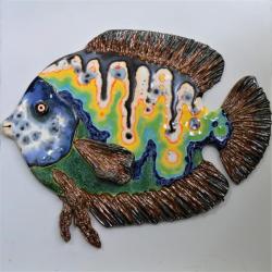 ryba,Beata Kmieć,multicolor,obrazek,ceramika - Ceramika i szkło - Wyposażenie wnętrz