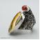 Pierścionki srebrny pierścionek z jaspisem i karneolem